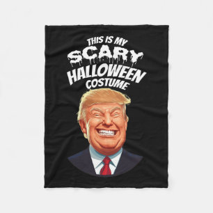 Funny Donald Trump Scary Halloween Gag President C Fleece Blanket
