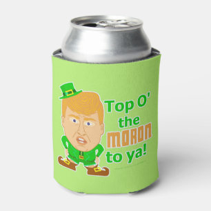 Funny Donald Trump St Patricks Day Leprechaun Can Cooler