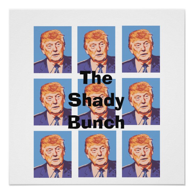 Funny Donald Trump The Shady Bunch Poster (Front)