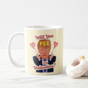 Funny Donald Trump Valentine's Day Pee Tape Joke Coffee Mug
