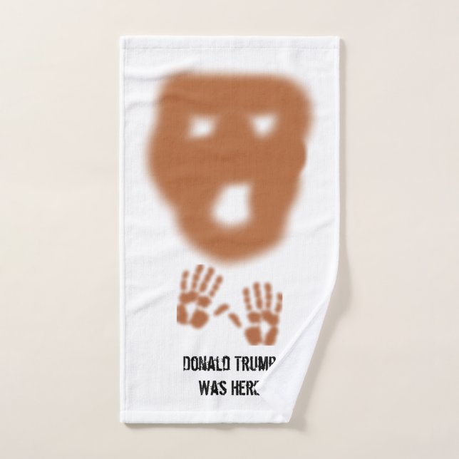 Funny Donald Trump Was Here Hand Towel (Hand Towel)