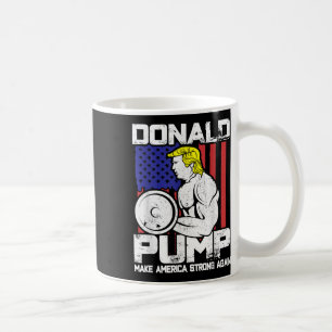Funny Donald Trump Weight Lifting Workout Gym Coffee Mug