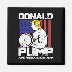 Funny Donald Trump Weight Lifting Workout Gym  Magnet