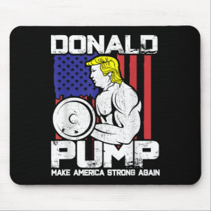 Funny Donald Trump Weight Lifting Workout Gym Mouse Mat