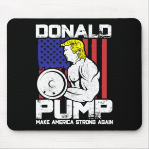 Funny Donald Trump Weight Lifting Workout Gym Mouse Mat