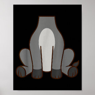 Funny Donkey Adult Kids Men Women Donkey Costume  Poster