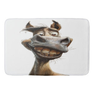 Funny donkey art design bath mat