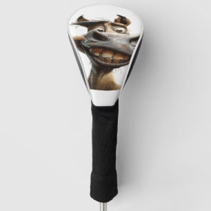 funny donkey art design golf head cover