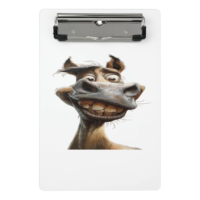 funny donkey art design mini clipboard (Front)