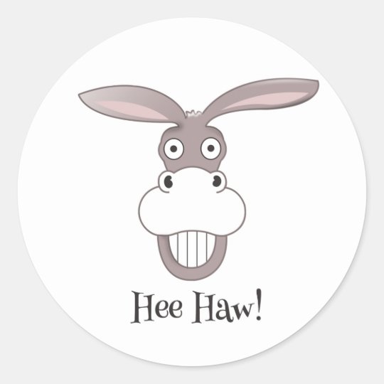 Funny Donkey Face Cartoon Sticker