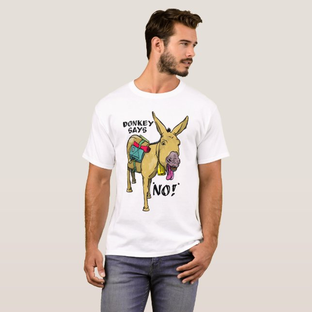 Funny donkey says no! T-Shirt (Front Full)