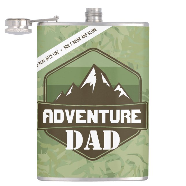 Funny Don't Drink & Adventure Personalised Gift Hip Flask (Opened)