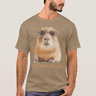 Funny Dont Worry Be Capy Capybara vintage T-Shirt