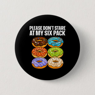 Funny Donut Art For Men Women Doughnut Food Gym Si 6 Cm Round Badge