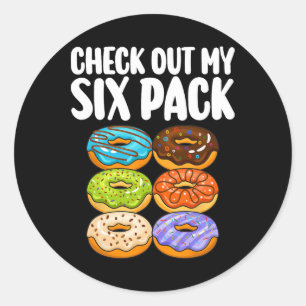Funny Donut Art For Men Women Doughnut Lover Gym S Classic Round Sticker