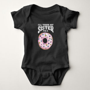 Funny Donut loving Son Brother Foodie Baby Bodysuit