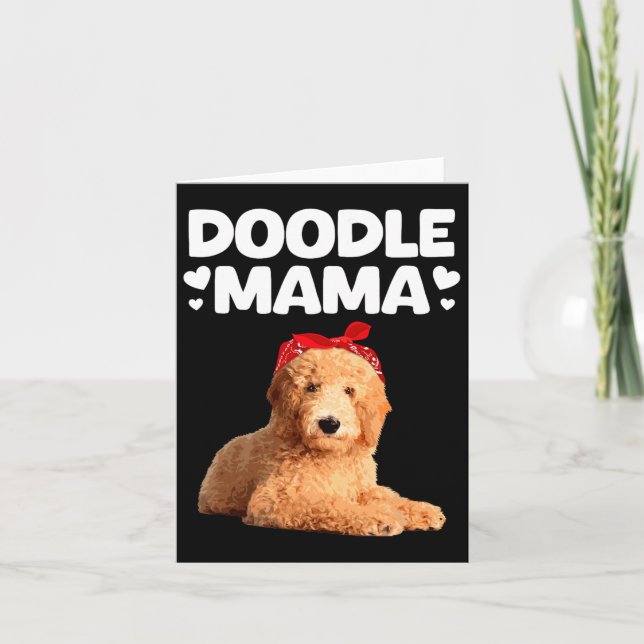 Funny Doodle Mama Design For Mum Women Goldendoodl Card (Front)