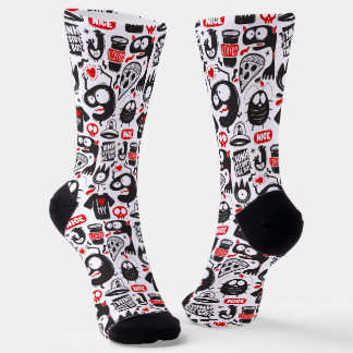 Funny Doodle Monster - Pop Art Socks