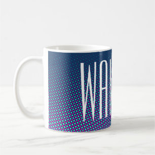 Funny Dots Pattern blue pink + your text Coffee Mug