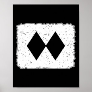 Funny Double Black Diamonds Ski Snowboard Skiing S Poster