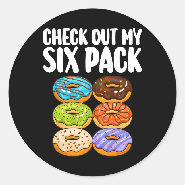 Funny Doughnut Art For Men Women Doughnut Lover Gy Classic Round Sticker (Front)
