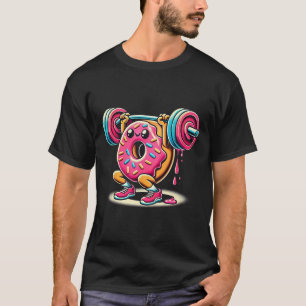 Funny Doughnut Bodybuilding Weightlifting Food Gym T-Shirt