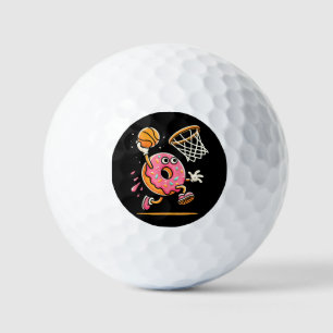 Funny Doughnut Dunking Basketball Food Champ Sport Golf Balls