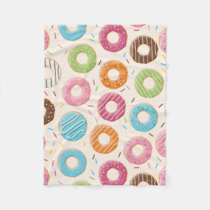 Funny Doughnut Fleece Blanket