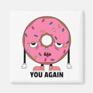 funny doughnut fridge magnet