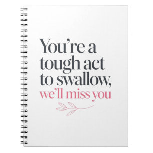 Funny Doughnut Good Luck Coworker Quote Notebook