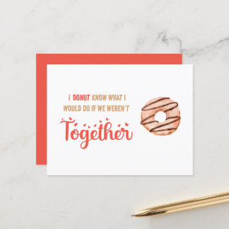 Funny Doughnut Know Valentines Day  Note Card