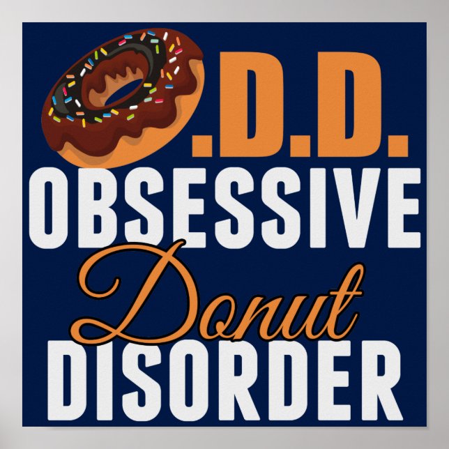 Funny Doughnut Lover Poster (Front)