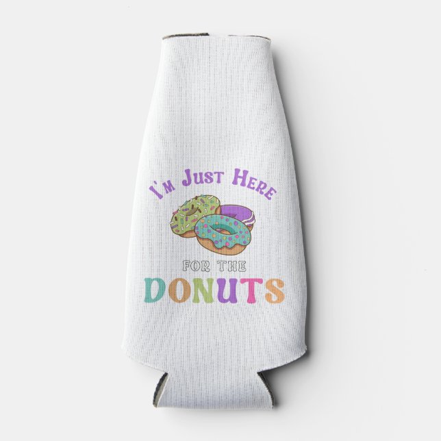 Funny Doughnut Lover Quote Bottle Cooler (Front)