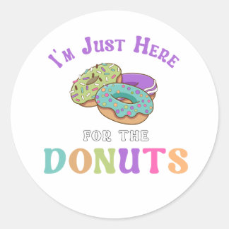 Funny Doughnut Lover Quote Classic Round Sticker