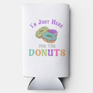 Funny Doughnut Lover Quote Seltzer Can Cooler
