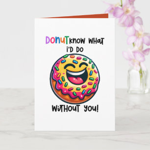 Funny doughnut lovers customisable card