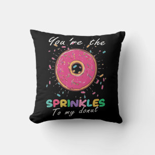Funny doughnut quoted cushion