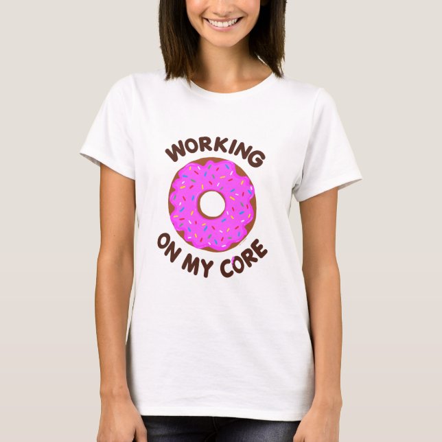 Funny Doughnut Workout T-Shirt (Front)