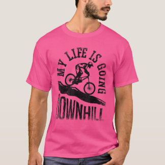 Funny downhill bike with mountain bike tshirt