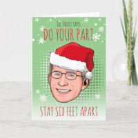 Funny Dr. Fauci Christmas: Stay Six Feet Apart