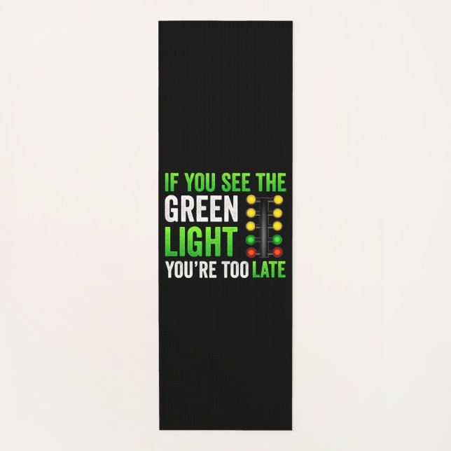 Funny Drag Racing Christmas Tree Drag Racer Yoga Mat (Front)