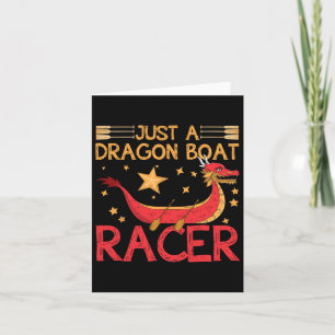 Funny Dragon Boat Racer Mermaid Training Girl Raci Card