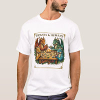 Funny Dragon Houses and Humans Fantasy Art