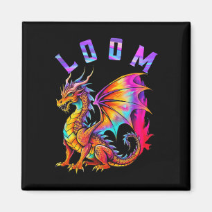 Funny Dragon Loom Lovers For Men Women Imagine Gif Magnet