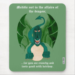 Funny Dragon Mousemat