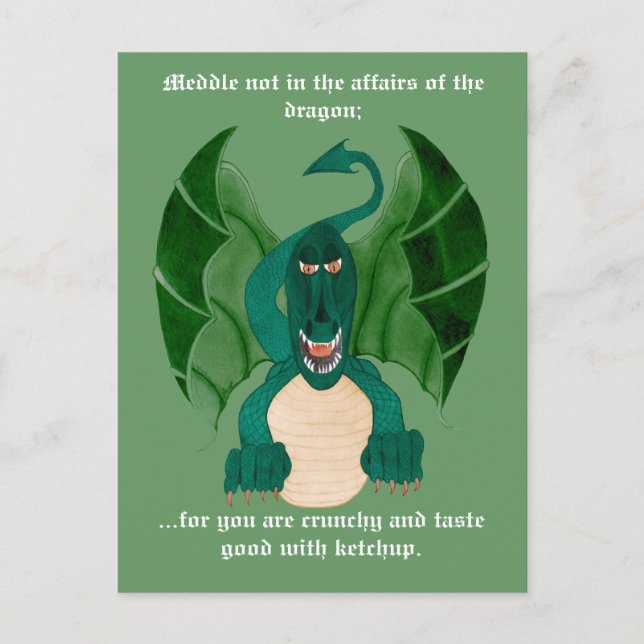 Funny Dragon Postcards (Front)