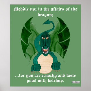 Funny Dragon Poster