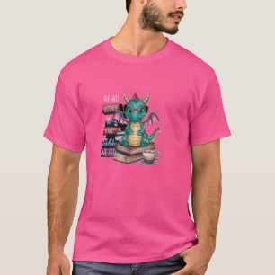 Funny Dragon Read Books Be Kind Stay Weird Book Lo T-Shirt