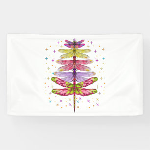 Funny Dragonfly Christmas Tree Banner