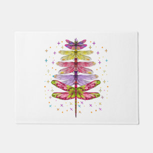 Funny Dragonfly Christmas Tree Doormat